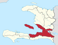 El Departamento Oeste es uno de los diez departamentos  de Haití y tiene un área de  4,827  km² .