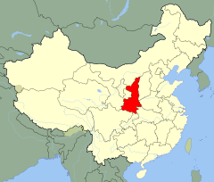 Mapa de Shaanxi