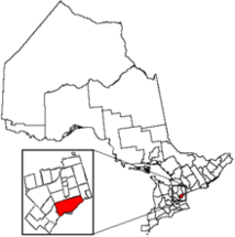 Localización de Toronto en Ontario