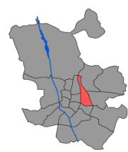 Mapa de la Ciudad Lineal.