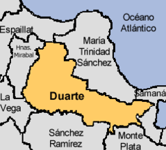 Mapa de la provincia de Duarte
