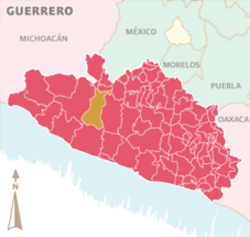 Mapa de Ajuchitlan del Progreso.