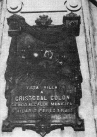 Cristobal colon Tarja frontal.JPG