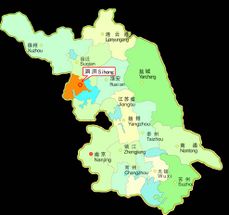 Mapa de Jiangsu