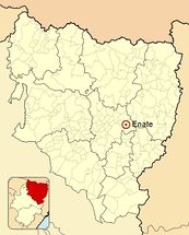 Ubicación de Enate en la provincia de Huesca