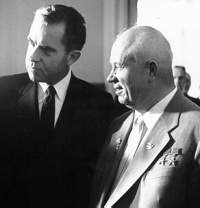 Nixon y Nikita Kruchev en 1959