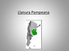 Representación de la llanura pampeana en color verde.