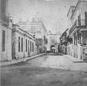 Calle TACON en 1860. Esto es detras del Castillo de La Fuerza..jpg