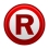 Icono Marca Registrada en Rojo