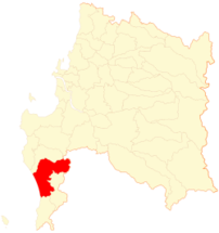Mapa de la  Comuna  de Cañete