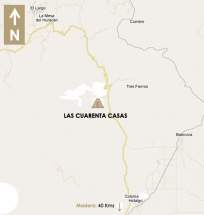 Mapa de Las Cuarenta Casas.