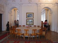 Mesa donde se efectuó la Conferencia de Yalta en el Palacio de Livadiya (Ucrania)