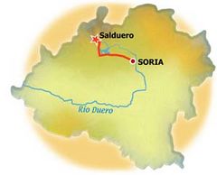 Localización de Salduero en Soria.