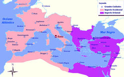 División del Imperio Romano Occidental y Oriental.jpg
