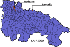 Ubicación de Rodezno en La Rioja.
