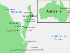 Localización geográfica de la Isla Fraser