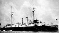 Infanta María Teresa, buque insigne de la escuadra del Almirante Pascual Cervera y Topete.