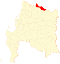Mapa de la  Comuna  de Ñiquén
