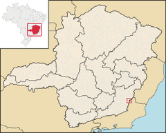 Localización de Antonio Prado de Minas en el estado de Minas Gerais