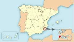 Ubicación de Beniel en España