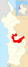 Ubicación geográfica de la ciudad de Quibdó en la provincia del Chocó.