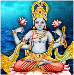 El dios hinduista (y vedico) Varuna sin su vehiculo (vajana), el monstruo Makara.gif