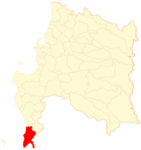 Mapa de la  Comuna  de Tirúa