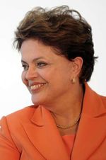 Dilma durante una aparación pública de campaña en septiembre de 2010