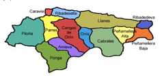 Localización de Peñamellera Alta en Asturias.