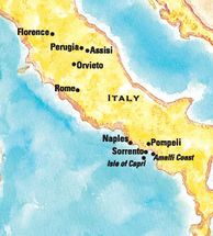 Mapa Orvieto