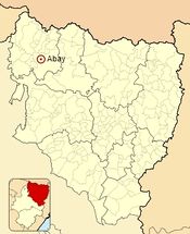 Ubicación de Abay en la provincia de Huesca