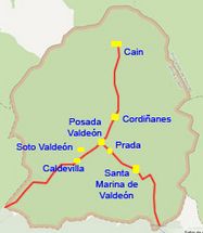 Localización del municipio en la provincia de León.