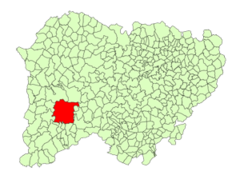 Localización de Ciudad Rodrigo en la provincia de Salamanca.
