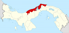 Localización de la provincia de Colón