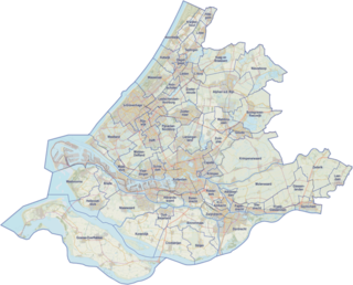 Provincia Holanda Meridional, localidadesn (2016)
