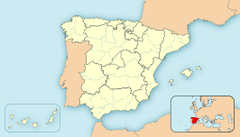 Ubicación de Ampudia en España.