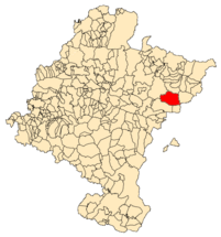 Ubicación de Navascués en la provincia de Navarra.
