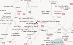 Localización de San Cristóbal Totonicapán