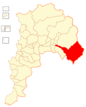 Mapa de la  Comuna de Los Andes