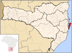 Ubicación de Estado de Santa Catarina (Brasil)