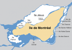 Ubicación de la isla de Montreal